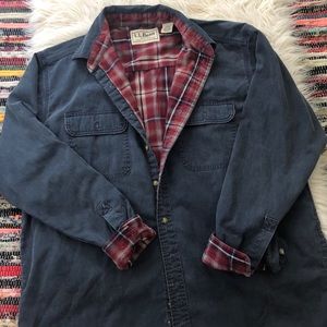 Vintage LL Bean denim & flannel workers jckt,1986
